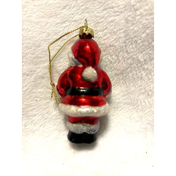 Old World Santa Ornament Brass Key Christmas Hand-Crafted Glass Miniatures VTG - Picture 9 of 10